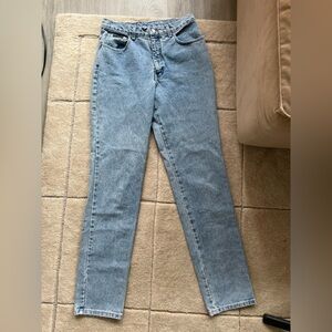 New York & Company Straight Leg Mid Wash High Waisted Straight Leg Jeans